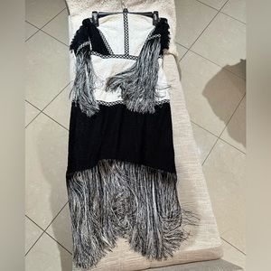 Alexis Midi dress black and white